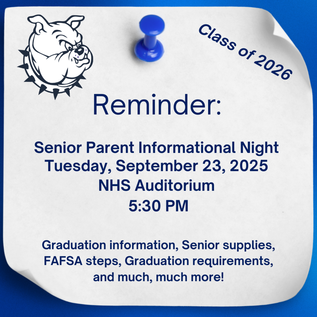 Senior Parent Informational Night September 23