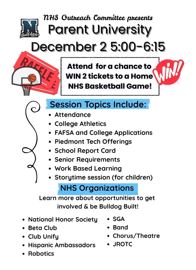 NHS Parent University information flyer