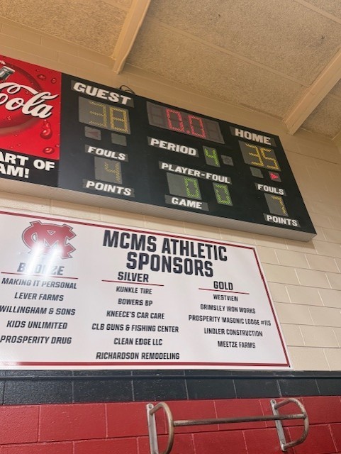 Girls Score vs. MCMS (38-36 WIN!)