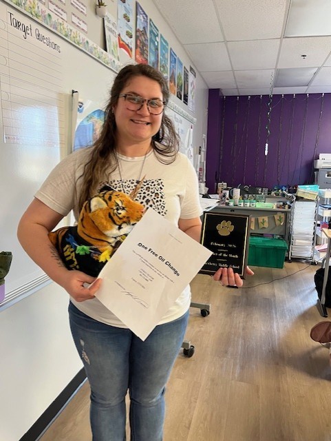 Taylor Clarkson-Teacher of the Month