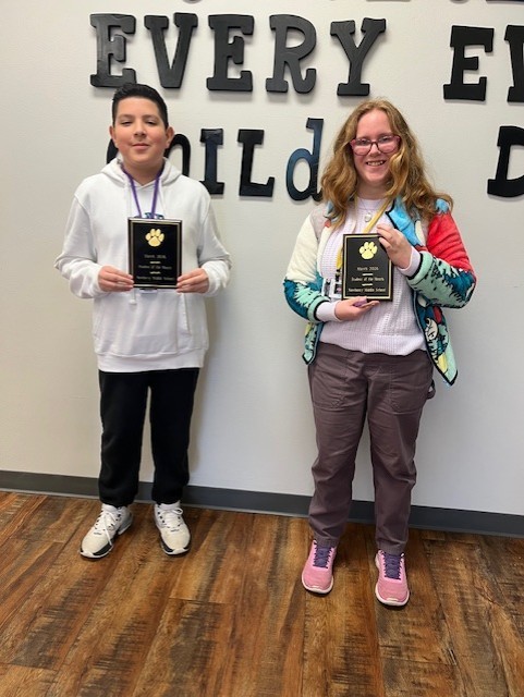 Alexis Gabriel Aguilar Escalante (8th) & Peirce Reed (7th) Left to Right (Note: Aliyah Goree not pictured) *will update with picture at the next available date