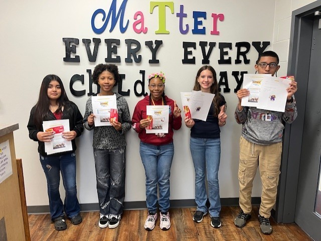 Picture: Left to Right (GO TIGERS!) Bryanna Padilla Vasquez, Samara Farrow, MyAsia Cromer, Elizabeth Shaw, & Noe Cruz Honorato