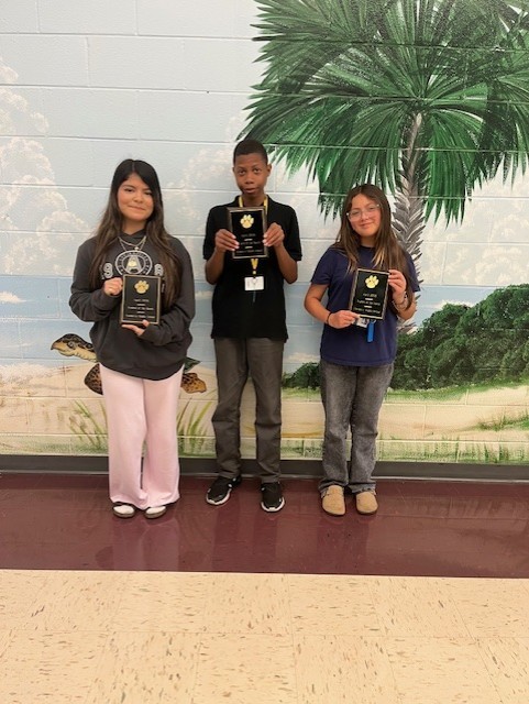 Jarelli Pena-Salazar, Kavion Suber, and Kimberly Cabrera (Left to Right) 