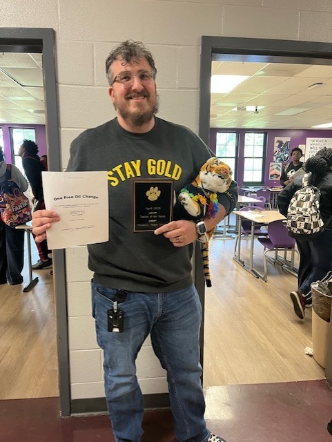 Jason Rogers- Teacher of the Month (April 2026) ELA Teacher-8th Grade