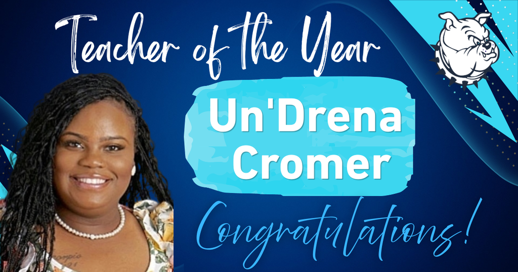 NHS Teacher of the Year is Ms. Cromer!  Congratulations!