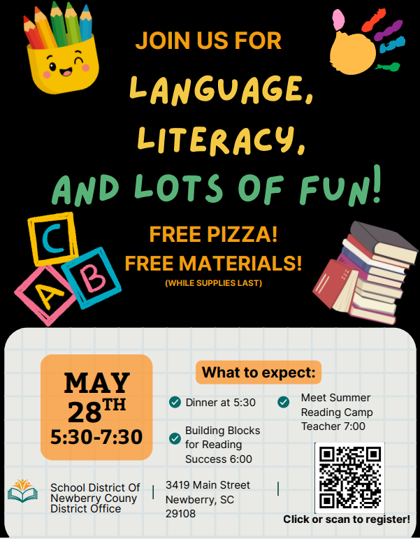 Language and Literacy decorative image. All text in post. 