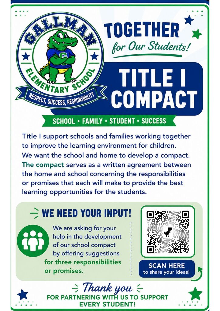 Title I Compact info from post with a QR Code to scan