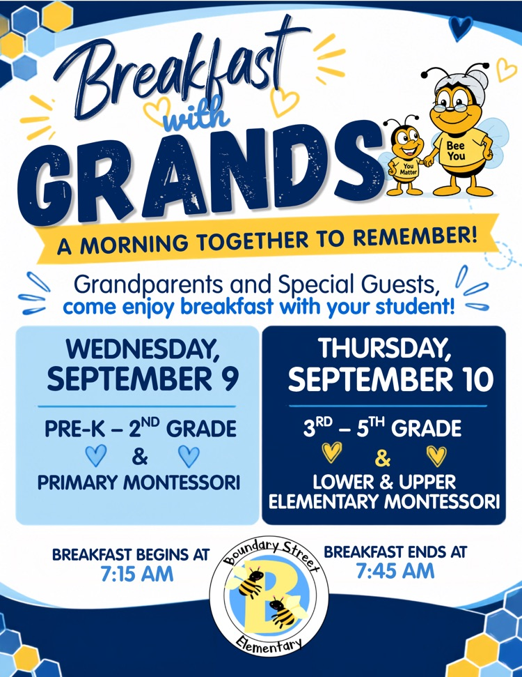 breakfast with grands on Wednesday September 9 and Thursday September 10