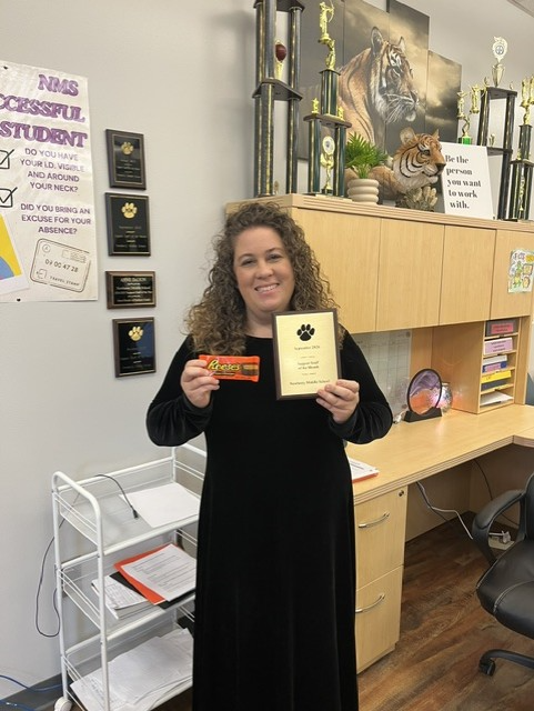 Mrs. Anne DeLeon (Support Staff of the Month) September 2026 (5 Time Support Staff of the Month Winner) Anne DeLeon-Receptionist at NMS