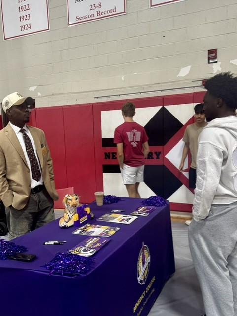 MCHS Students meeting with college reps from across the state.