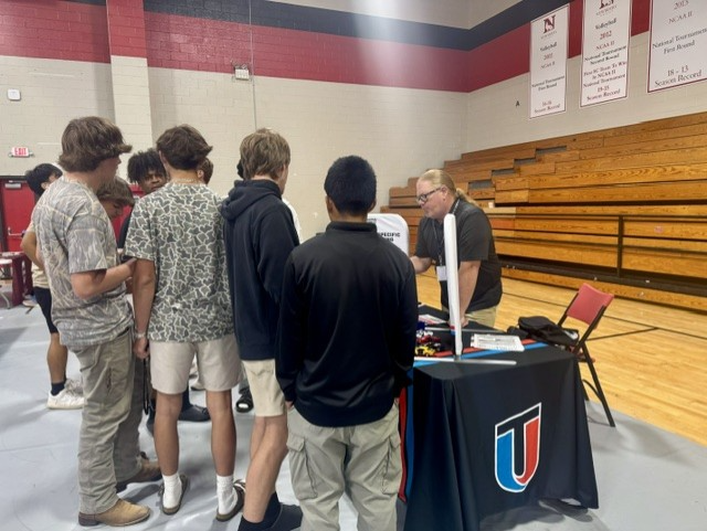 MCHS Students meeting with college reps from across the state.