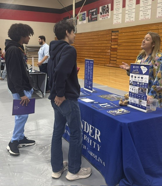 MCHS Students meeting with college reps from across the state.
