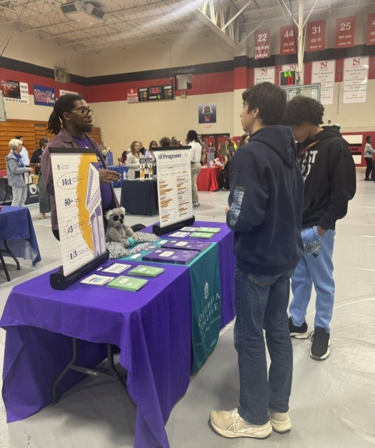 MCHS Students meeting with college reps from across the state.