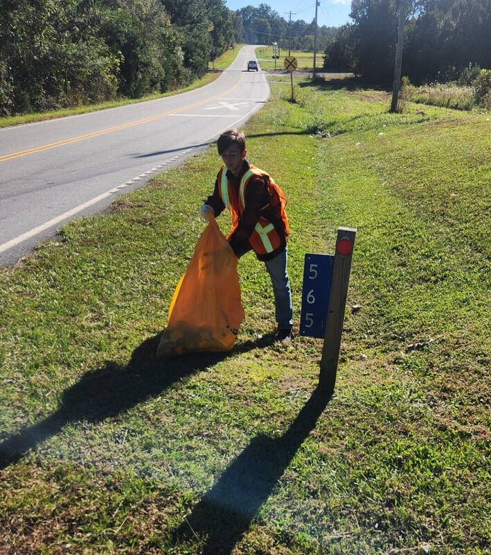 MCHS JROTC Students at the Adopt-a-Highway Roadside Cleanup