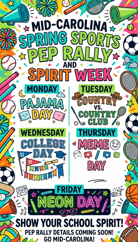 spring spirit week flyer
