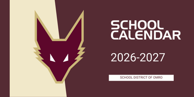 Graphic with school logo and the text School Calendar