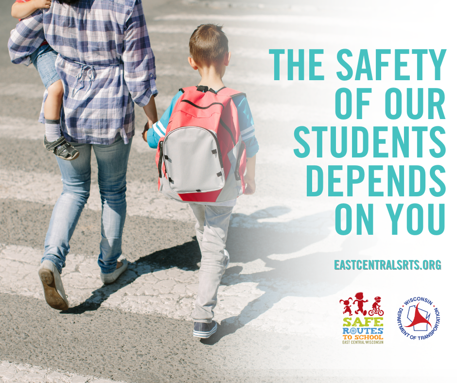 Graphic with text communicating "The Safety of our Students Depends on You."