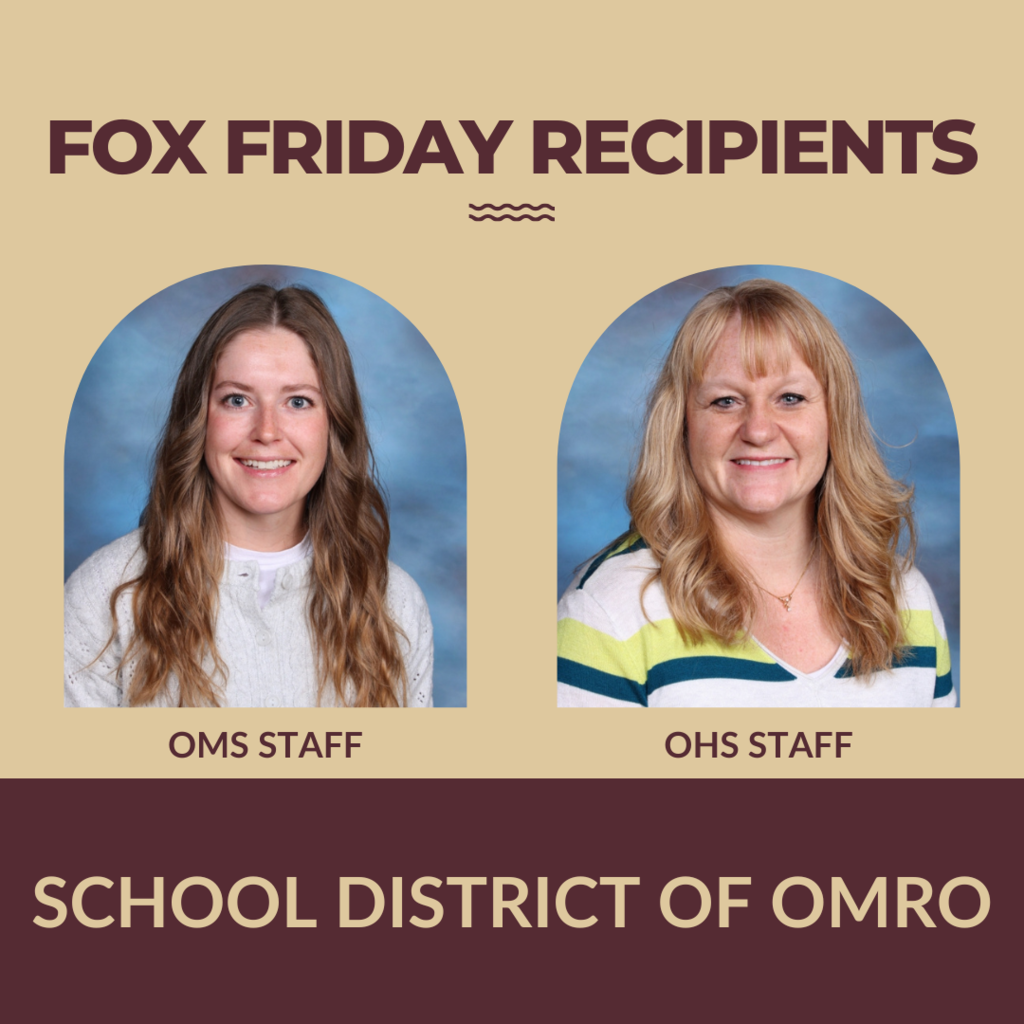 Individual pictures of two staff Fox Friday winners.