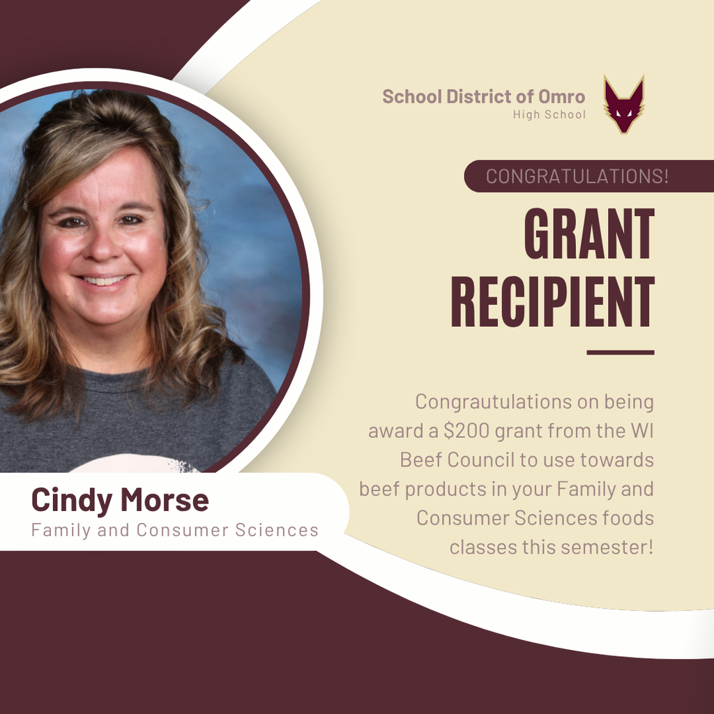 Graphic with the image of a teacher and the words Grant Recipient.