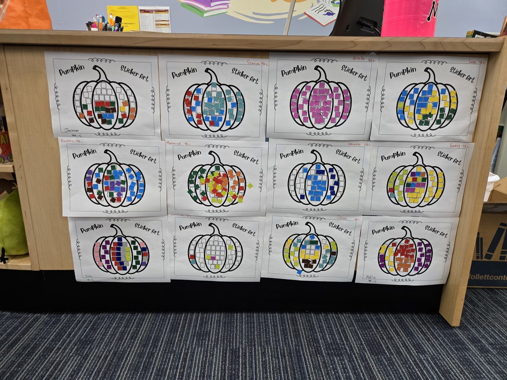 Completed sticker art project.