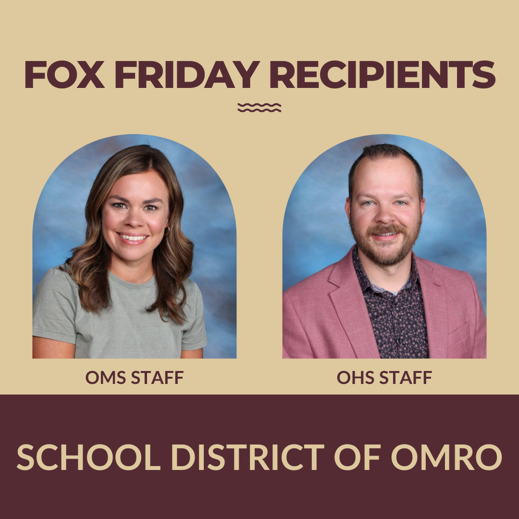 Individual pictures of two staff Fox Friday winners.