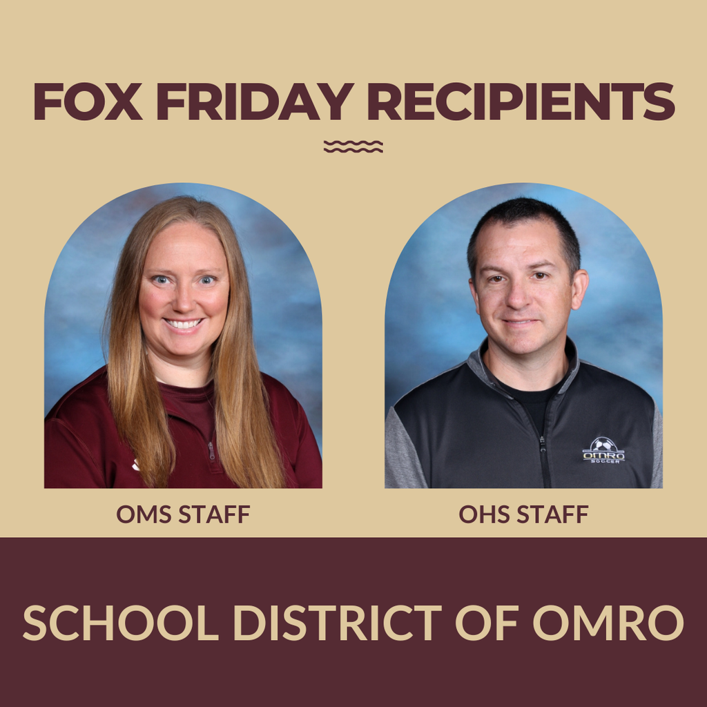 Individual pictures of two staff Fox Friday winners.