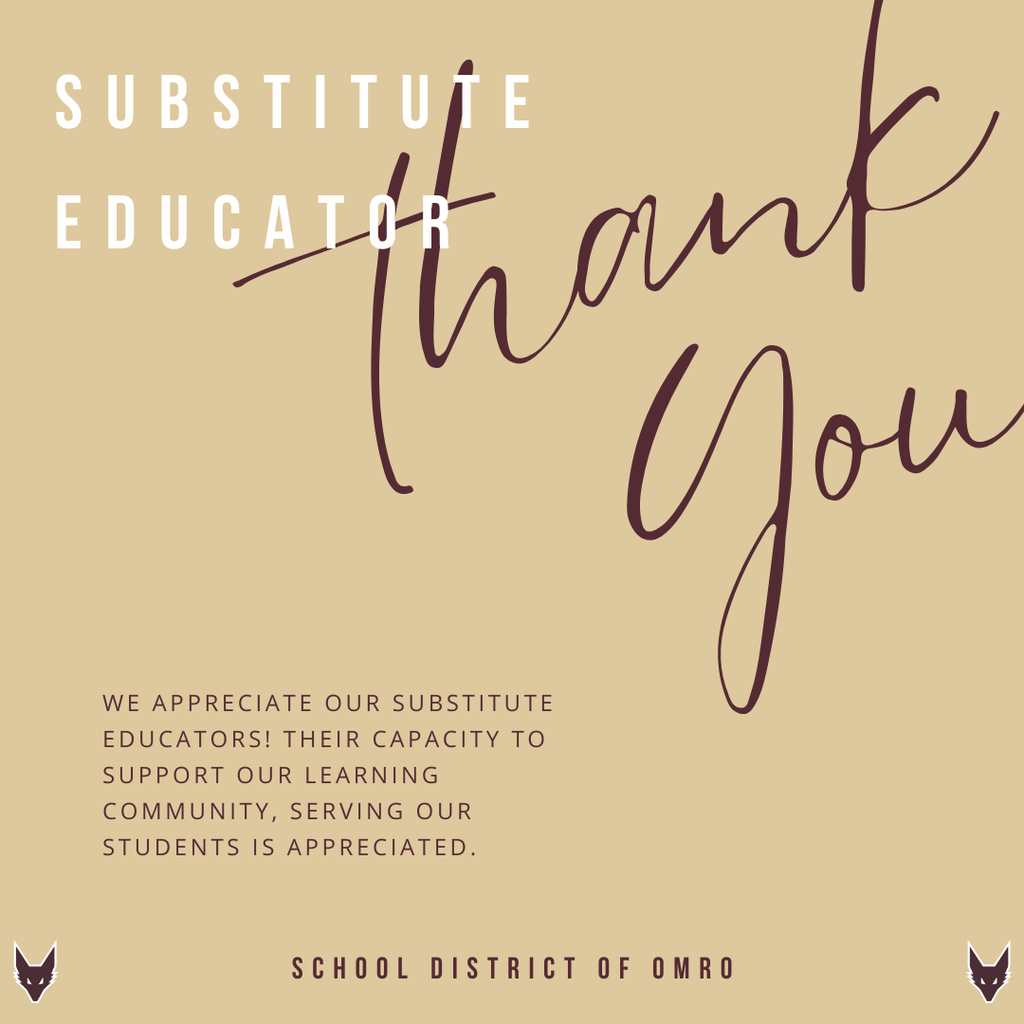 Graphic thanking substitute educators