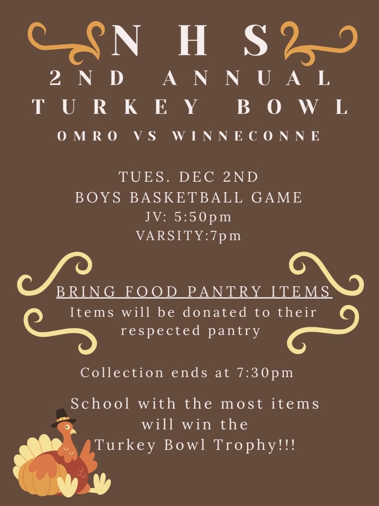 Flyer describing a turkey bowl activity.