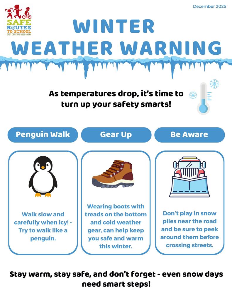 Graphic with Winter Weather Warnings.