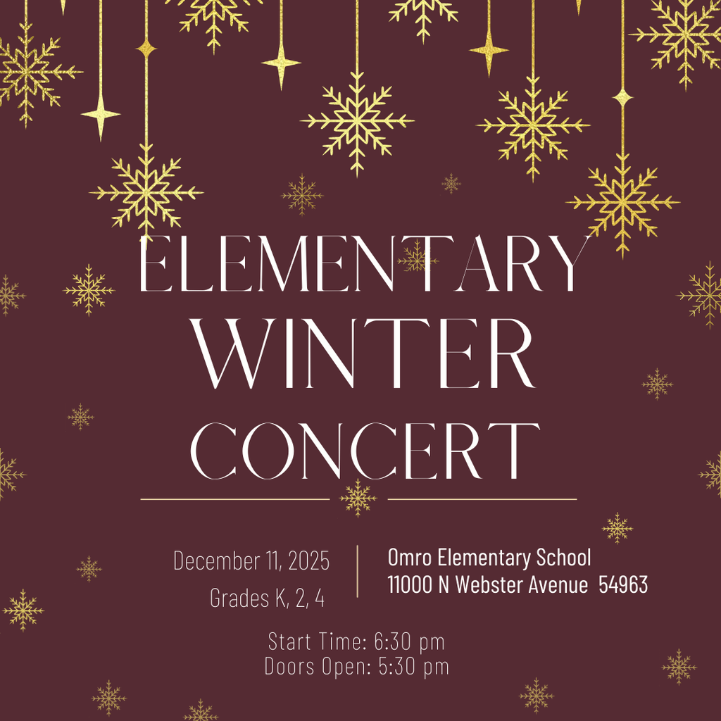 Graphic promtoting an Elementary Winter Concert.