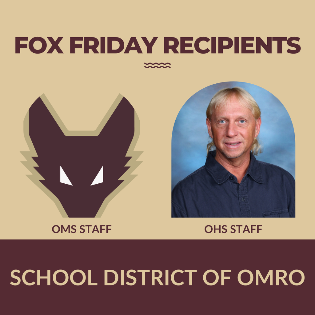 Individual pictures of two staff Fox Friday winners.