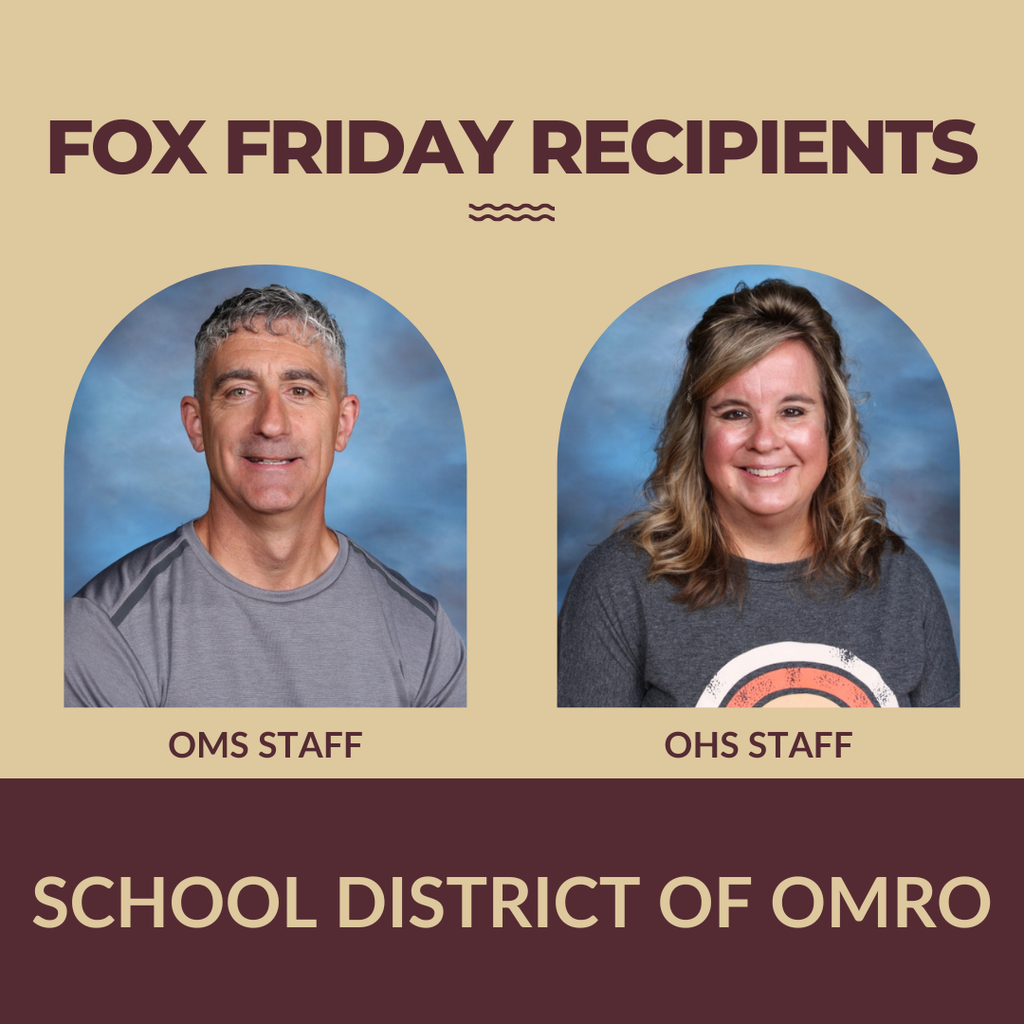 Individual pictures of two staff Fox Friday winners.