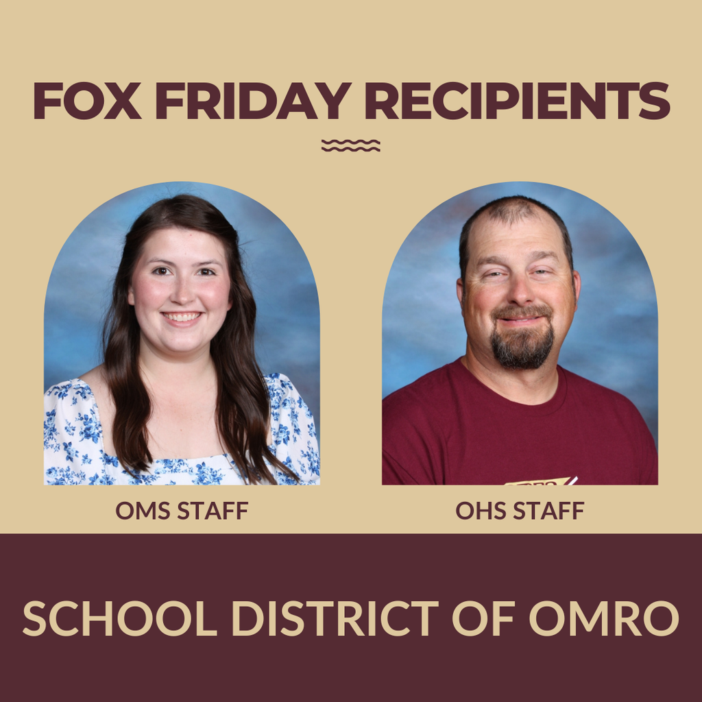 Individual pictures of two staff Fox Friday winners.