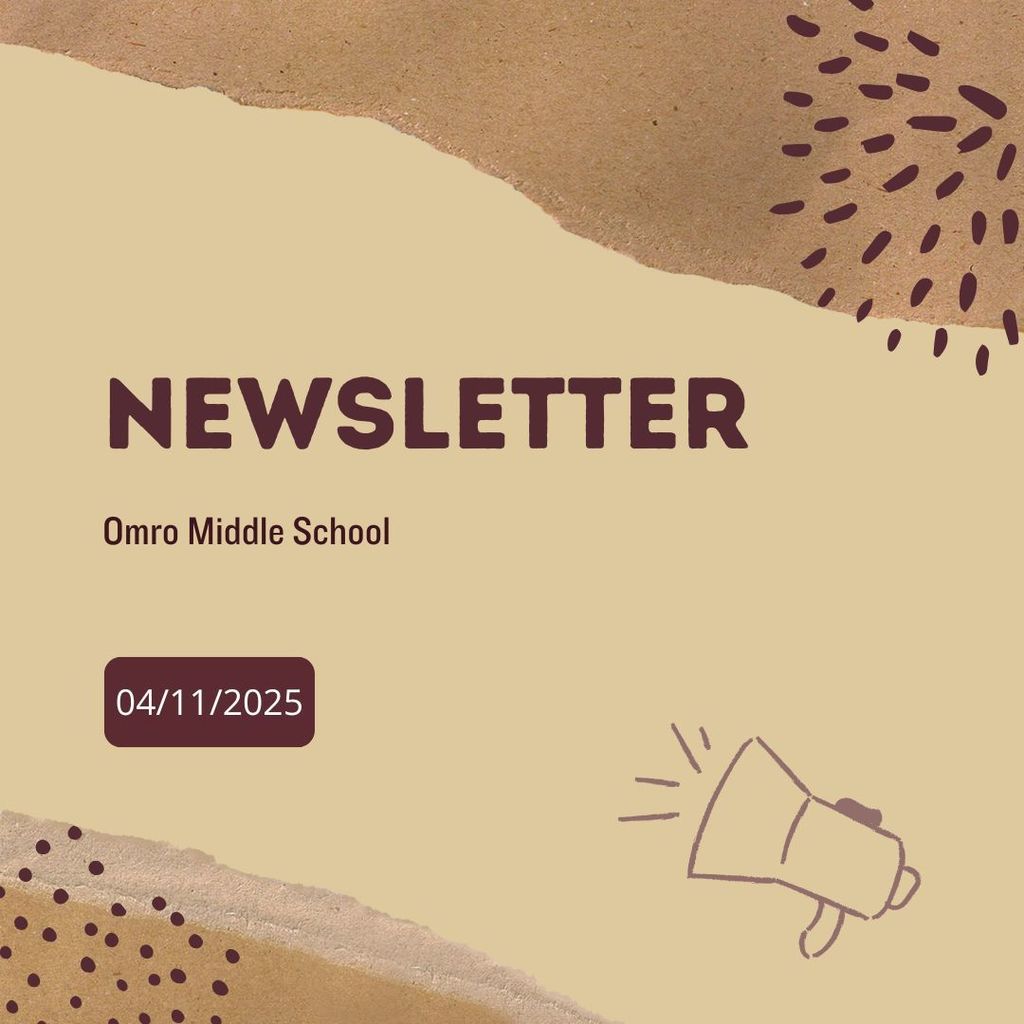 Graphic with a megaphone and the words “Newsletter” and the date