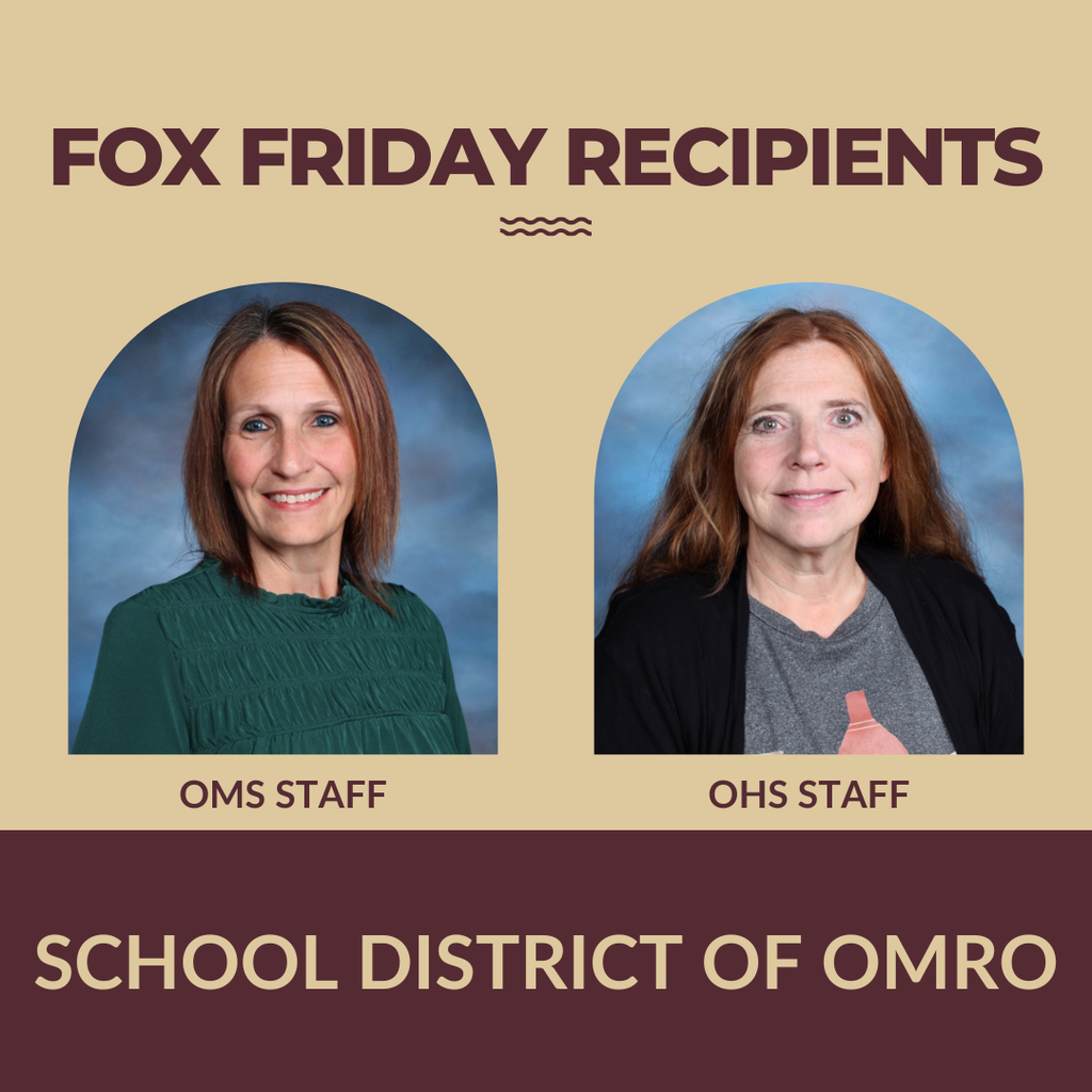 Individual pictures of two staff Fox Friday winners.