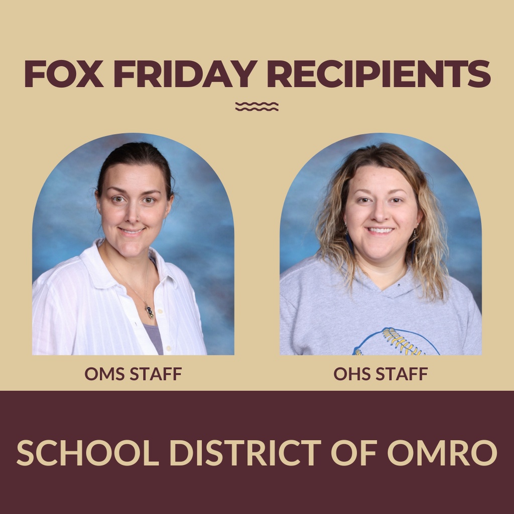 Individual pictures of two staff Fox Friday winners.