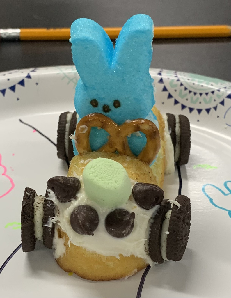 Peep derby car created by a middle school student.