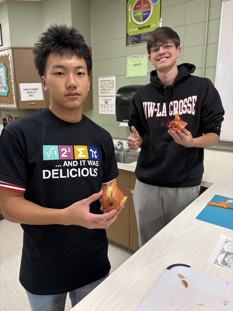 High school students showing off their bird garnish.