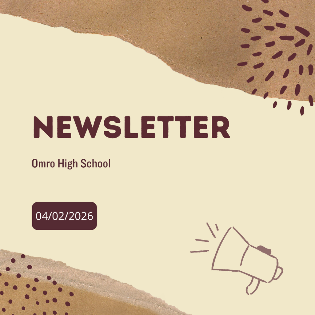 Graphic with a megaphone and the words “Newsletter” and the date
