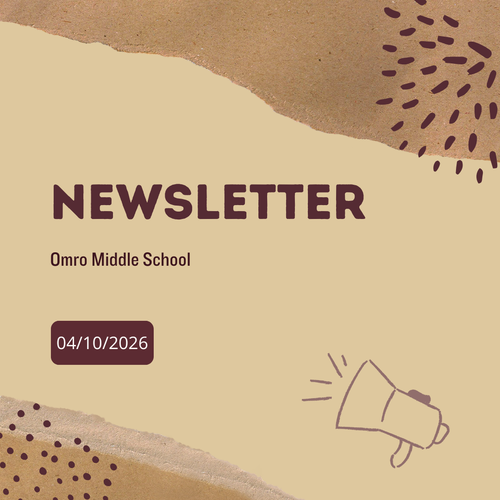 Graphic with a megaphone and the words “Newsletter” and the date