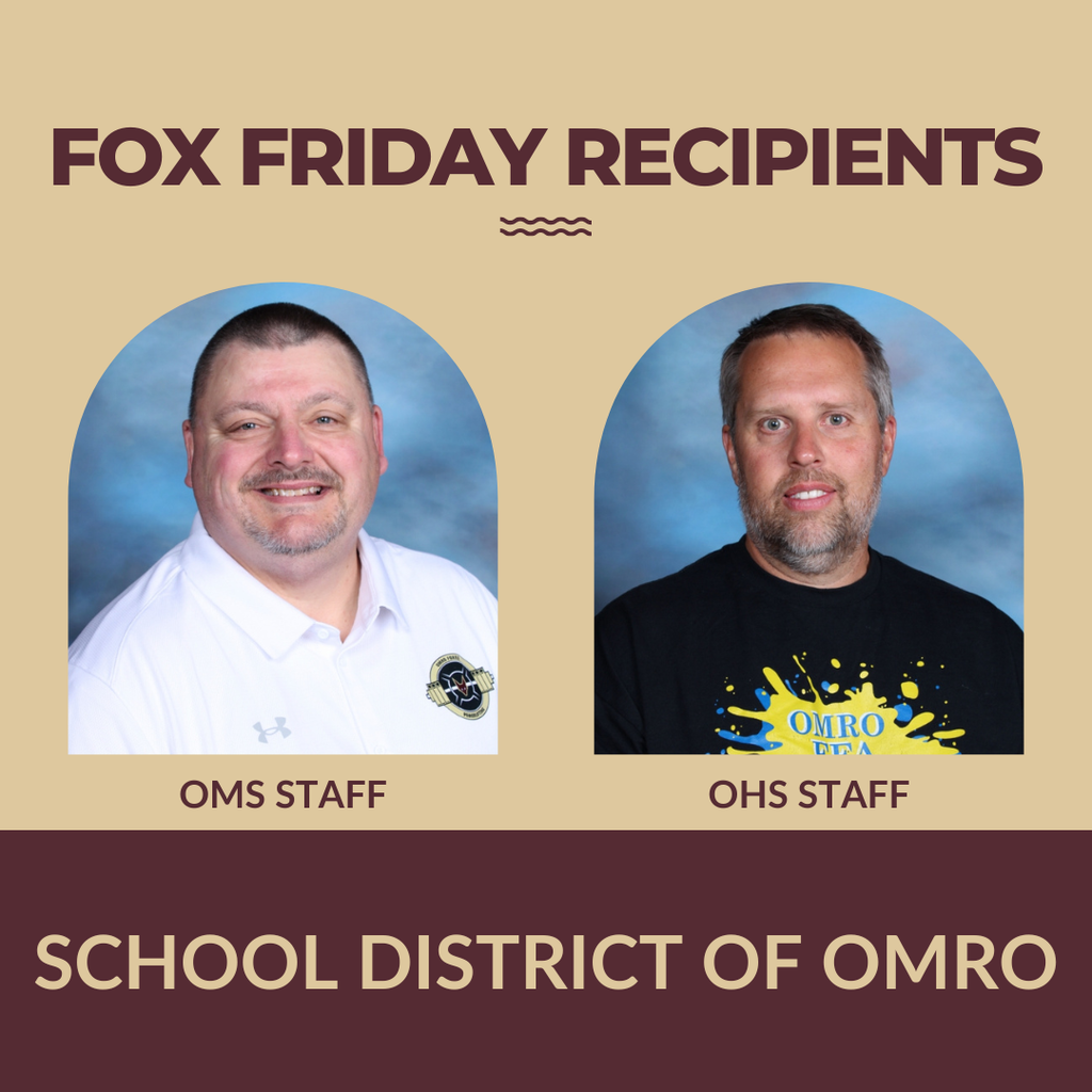 Individual pictures of two staff Fox Friday winners.