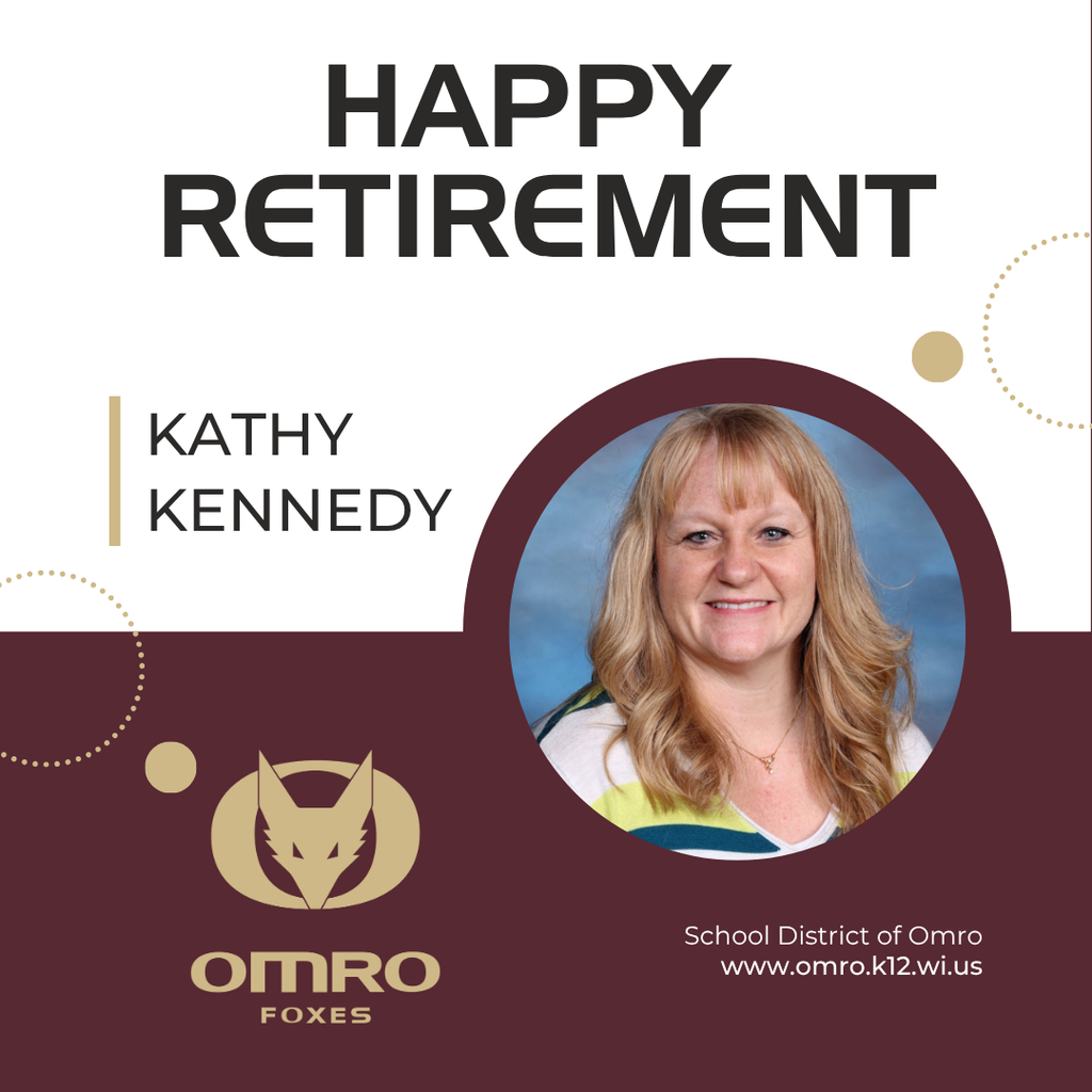 Graphic of a woman pictured with the words happy Retirement.