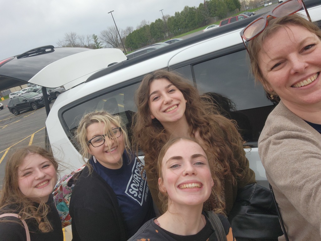 High school students and staff pictured together.