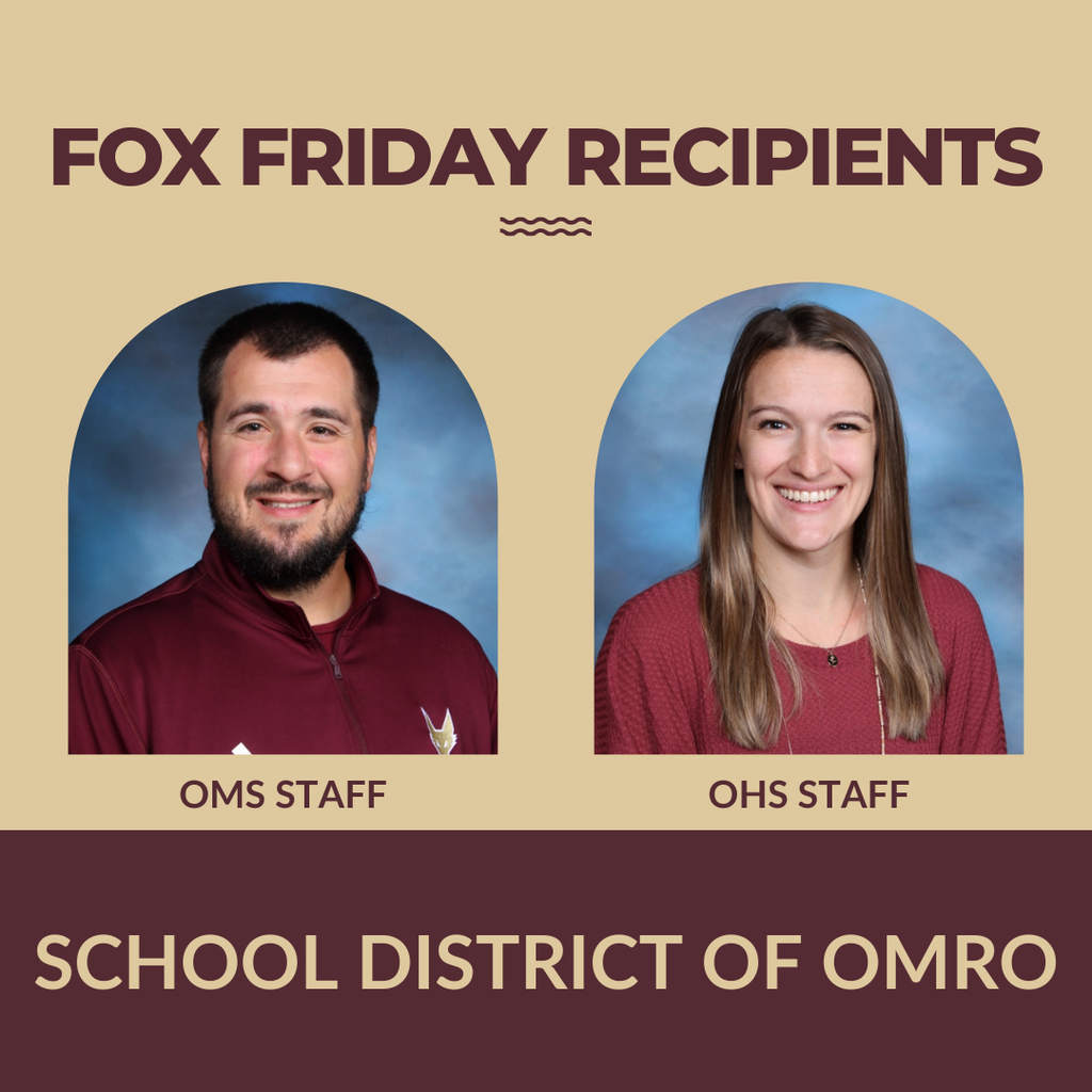 Individual pictures of two staff Fox Friday winners.