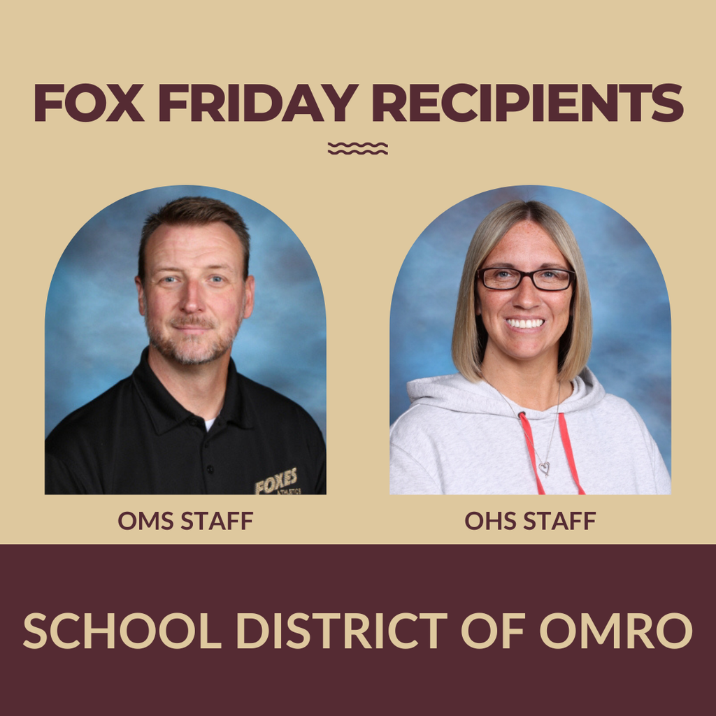 Individual pictures of two staff Fox Friday winners.