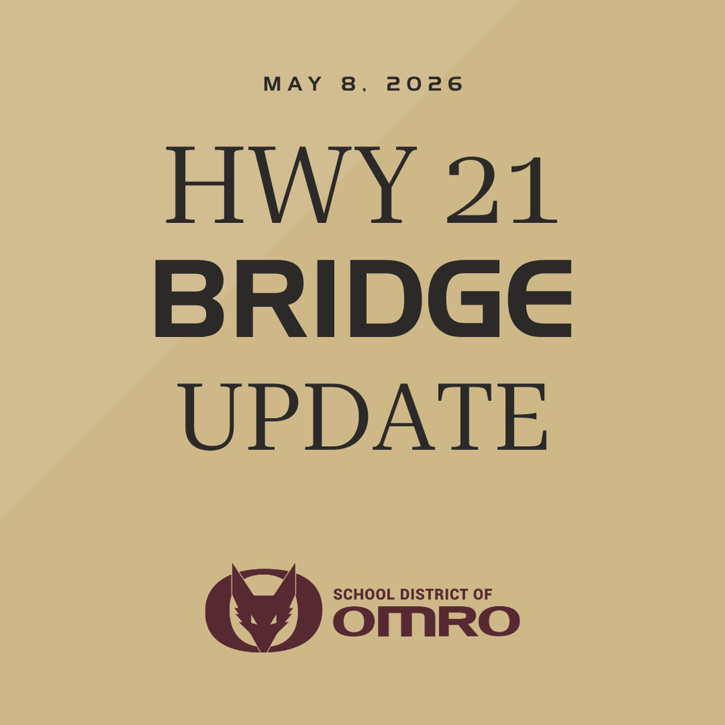 Graphic that says Hwy 21 Bridge Update with the Distric logo on it.