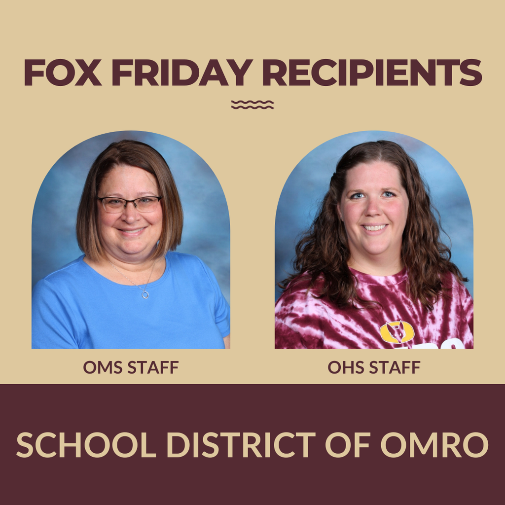 Individual pictures of two staff Fox Friday winners.