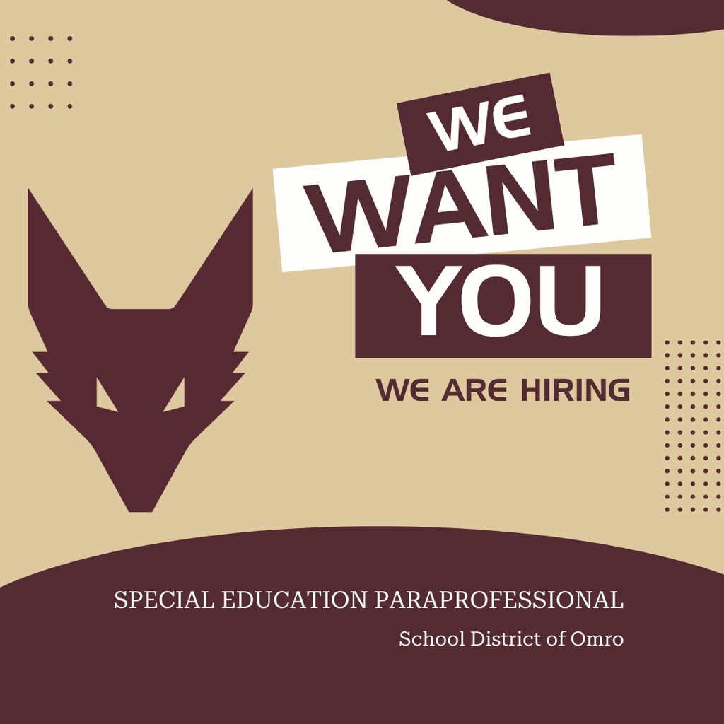 Graphic with text about support staff positions that are available.