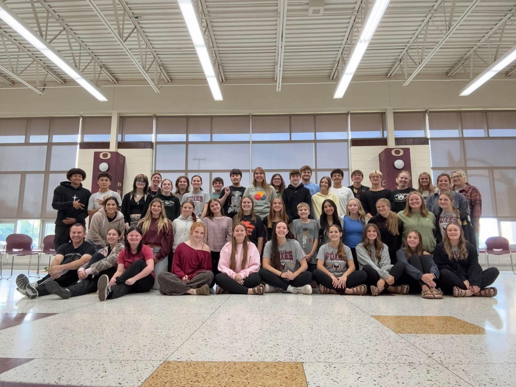 A large group of high school students posing together. There are three rows of students, approximately 10 in each row.