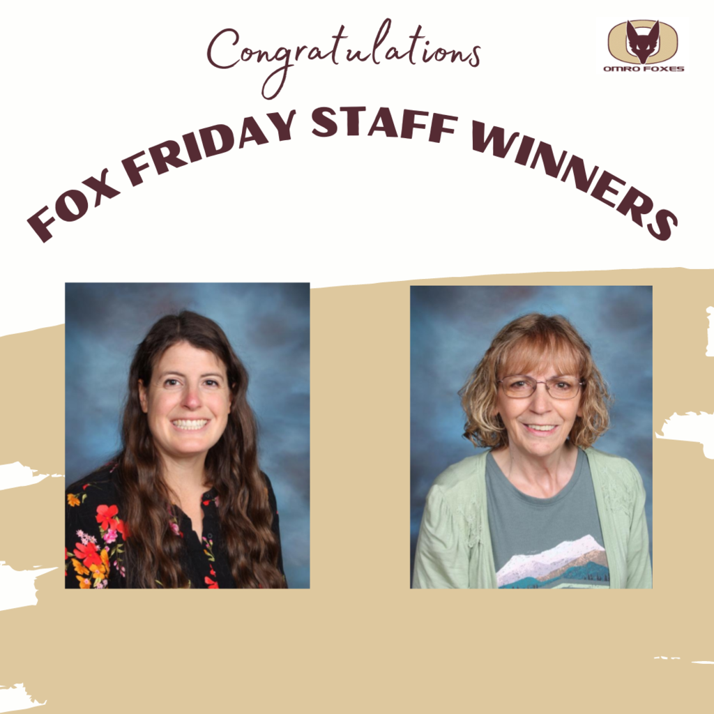 Individual pictures of two staff Fox Friday winners.
